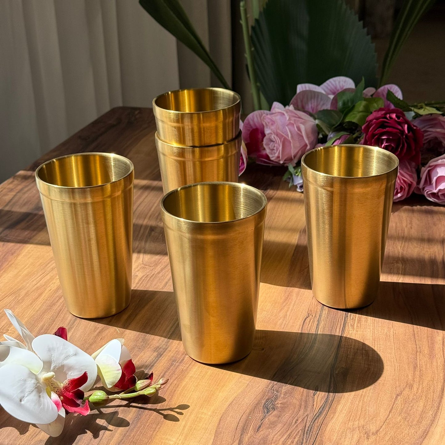 Luxe Gold Stainless Steel Drinking Glass