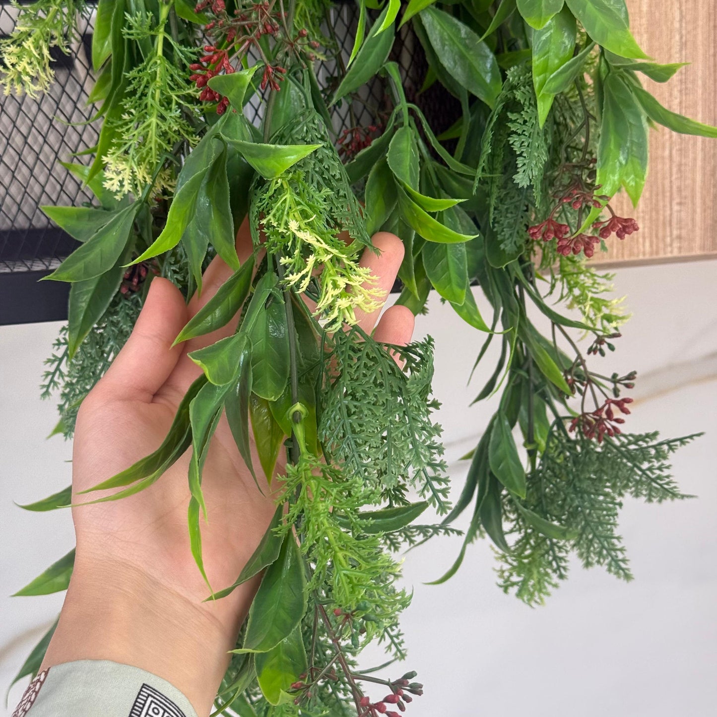 Lush Green Trail - Artificial Hanging Plant