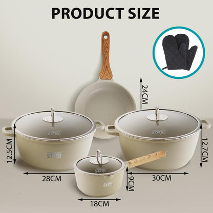 4PCS Die-Cast Aluminum Non-Stick Cookware Set