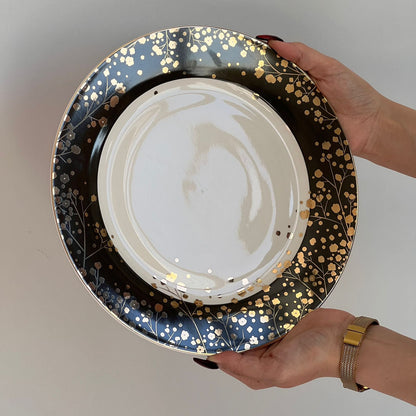 20PCS Golden Floral Dining Tableware Set