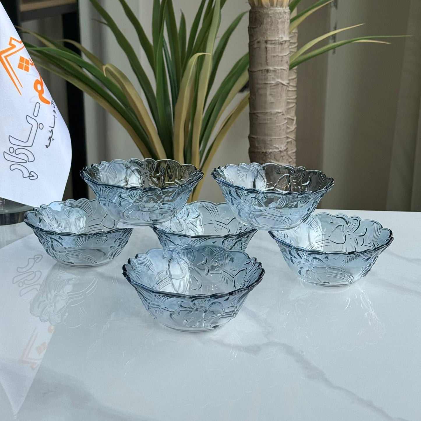 Blush Bloom Glass Dessert Bowl Set