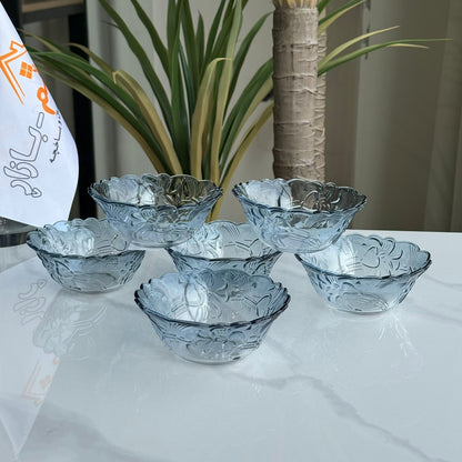 Blush Bloom Glass Dessert Bowl Set