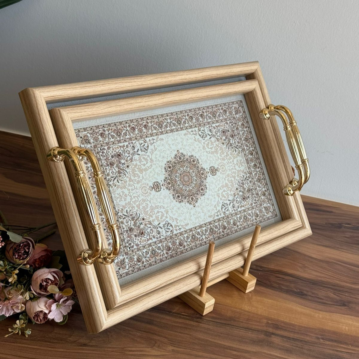 Oriental Carpet-Inspired Decorative Tray