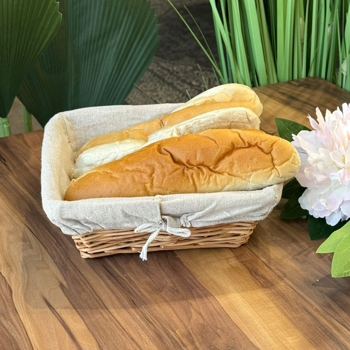 Wicker Willow Storage Basket With Cloth Lining