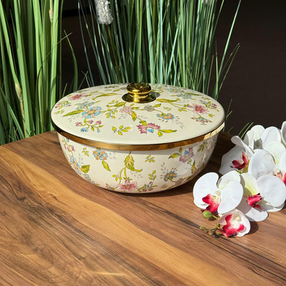 Floral Elegance Enamel Cookware