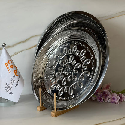 Decorative Metal Serving Tray (Gold / Silver / Bronze)