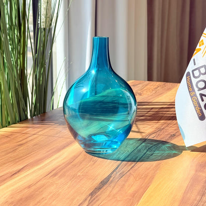 Aqua Glow Glass Vase Collection