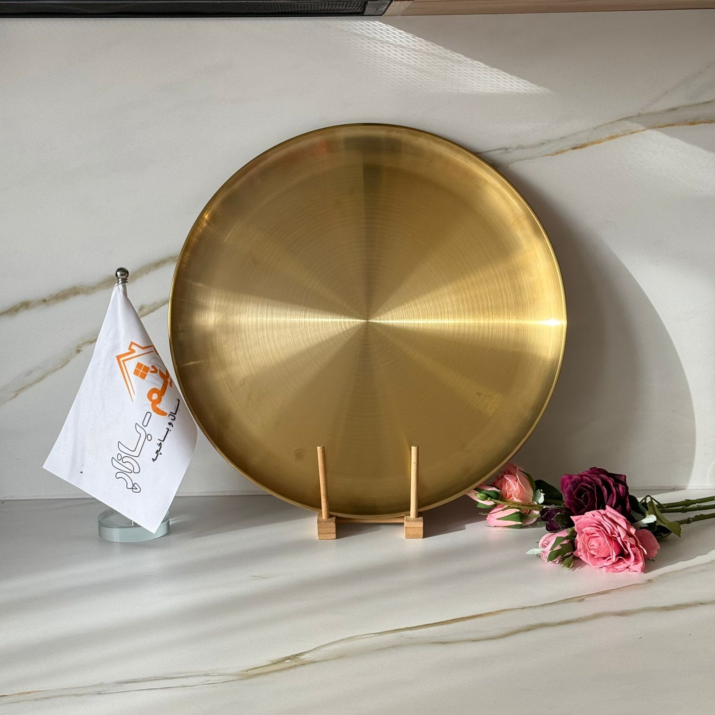 أطباق وصواني ذهبية متعددة الاستخدامات من الفولاذ المقاوم للصدأ