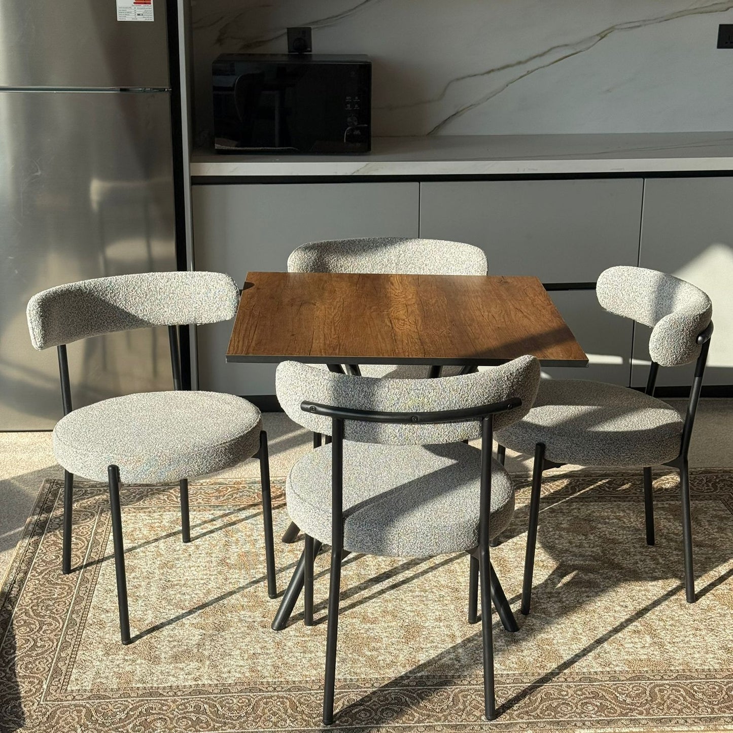 Milo Table & Tina Chairs - Modern Dining Set