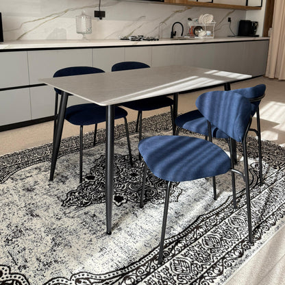 Dany Table and Luca Chairs - Modern Dining Set