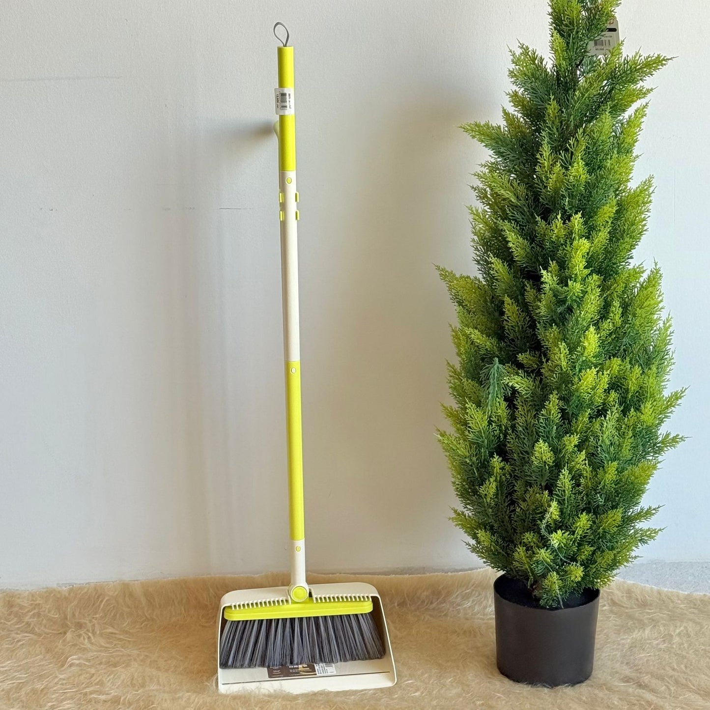 Rotating Broom & Long-Handle Dustpan Set