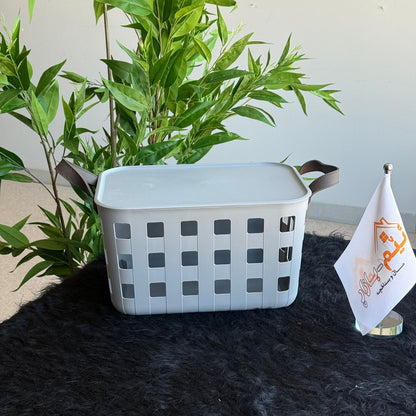 Stackable & Ventilated Design Plastic Storage Baskets With Handles