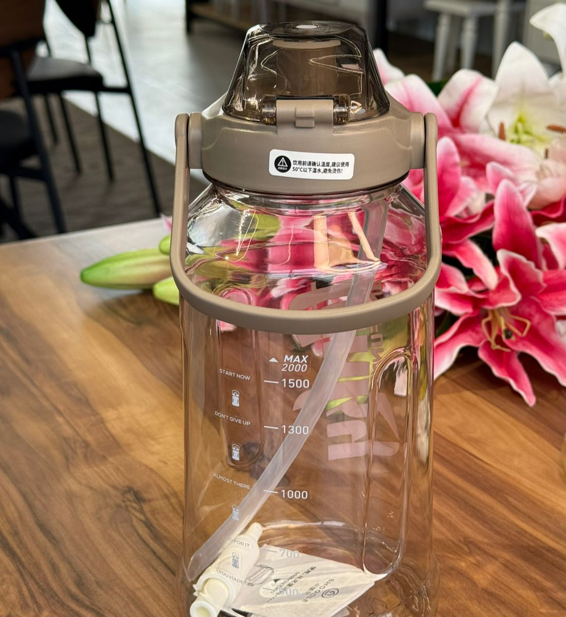 Sport Drinking Bottle With Straw