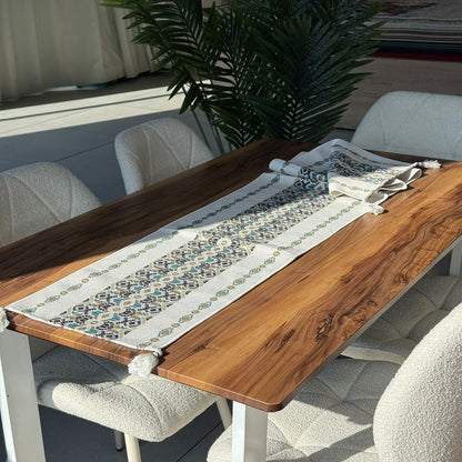 ٣٥ × ١٨٠سم ڕایەخی سەر مێزی دیکۆراتی شاهانە