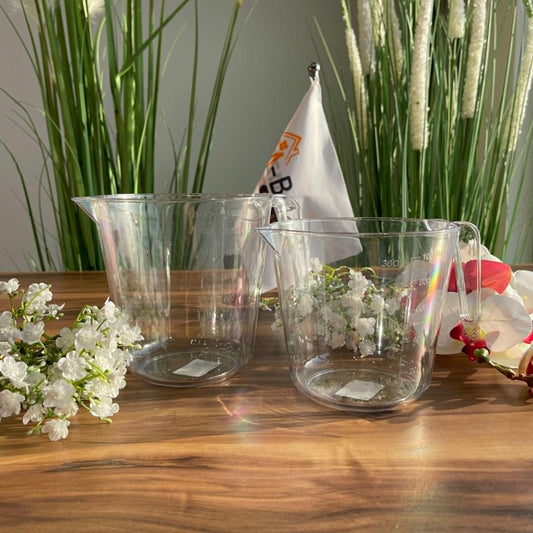 2 Sized Clear Acrylic Measuring Jug