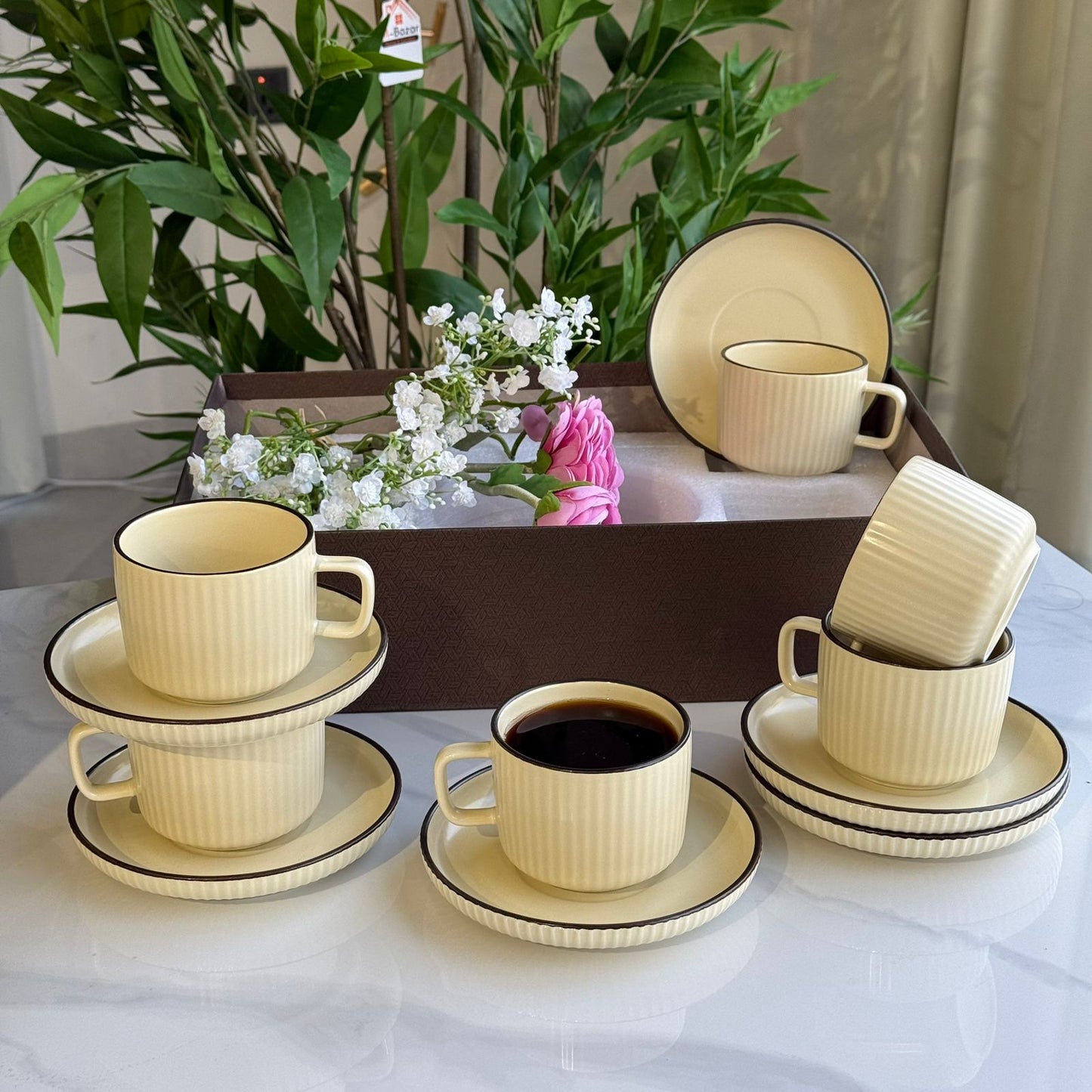 کوپ و دەفری قاوە سیرامیکی مۆدێرن – سێتی ٦