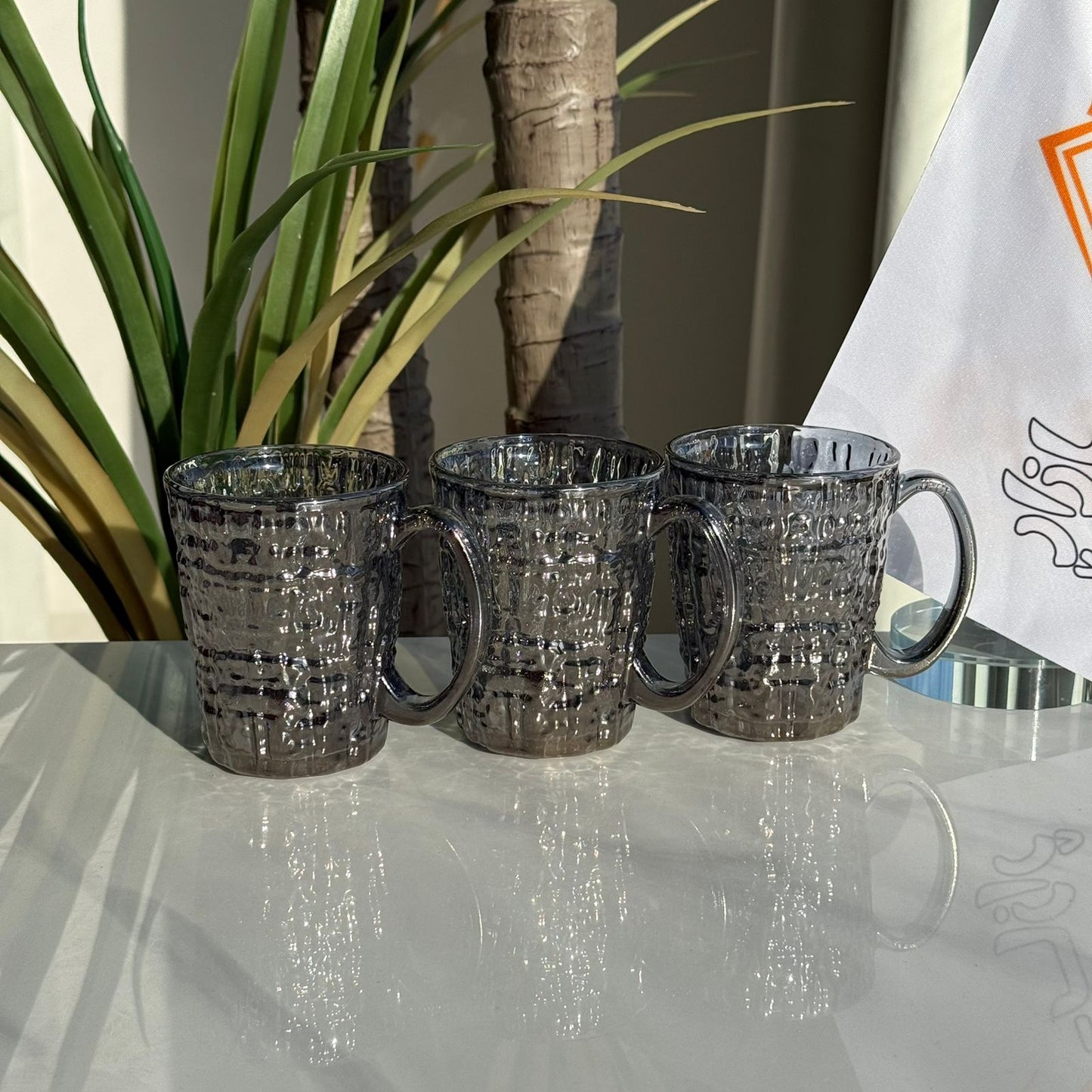 Luxury Glass Tea Cups - Set Of 3