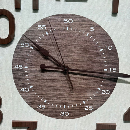 Round Wall Clock with Dual Dial Design