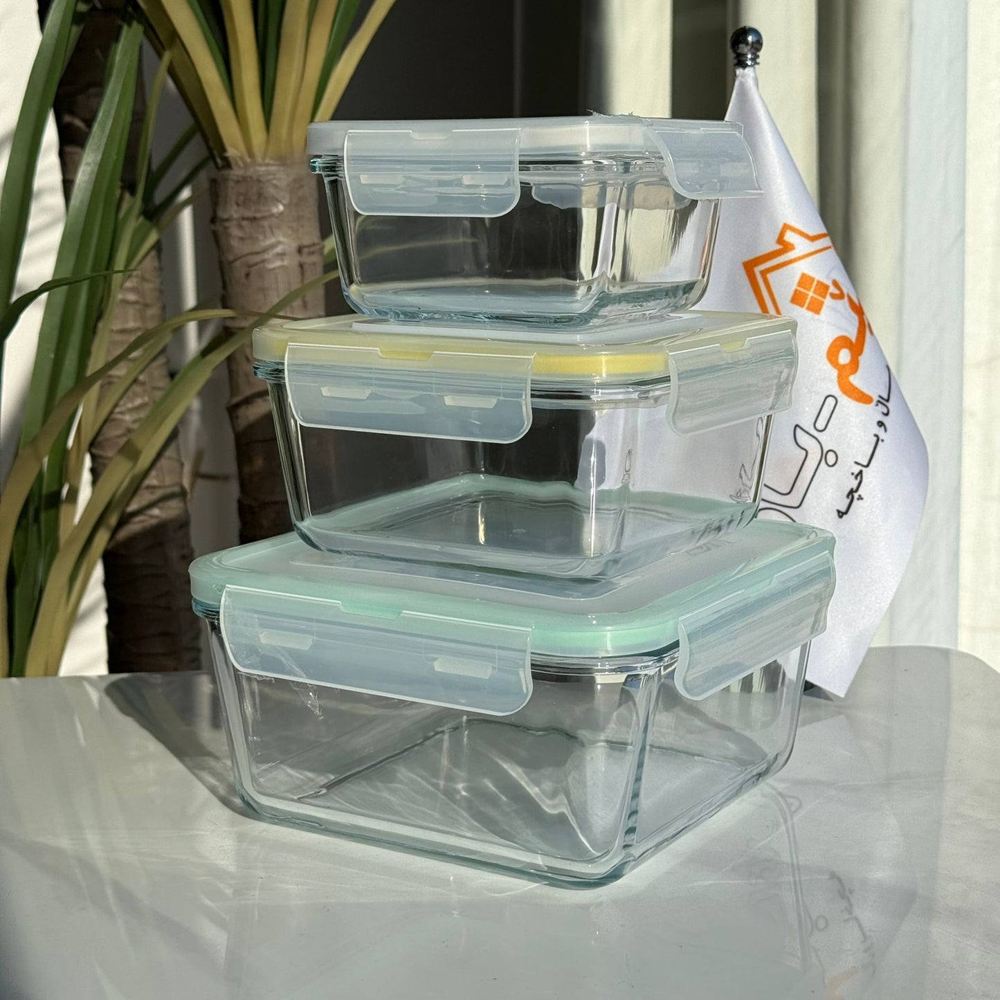 Modern Airtight Glass Food Storage Box Set with Lids