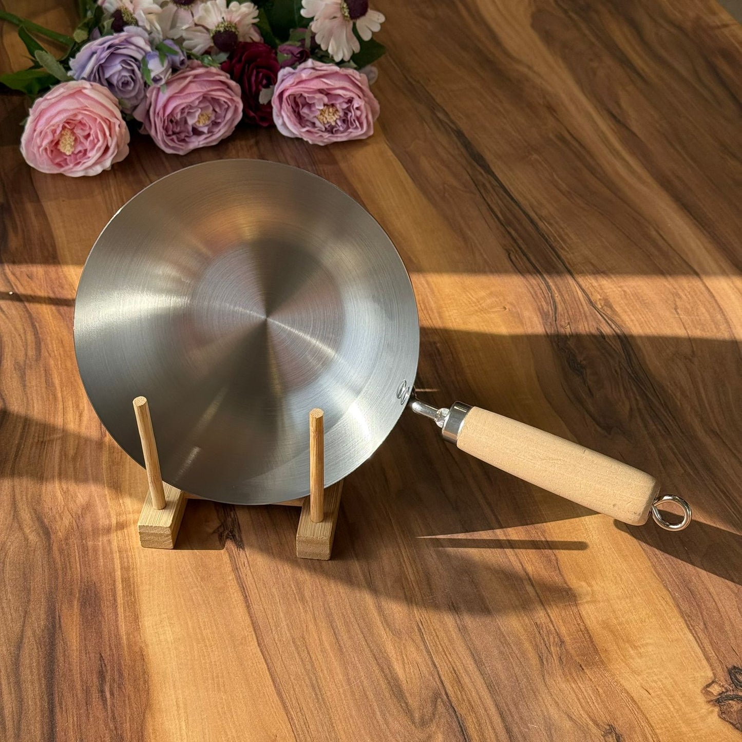 Luxury Frying Pan With Wooden Handle