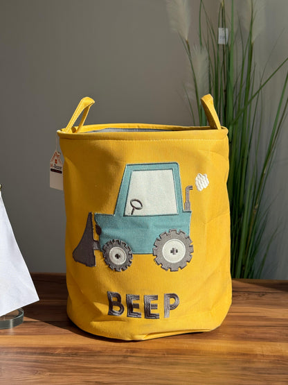 سلال تخزين الأقمشة متعددة الأغراض - مع تصميم الجرار