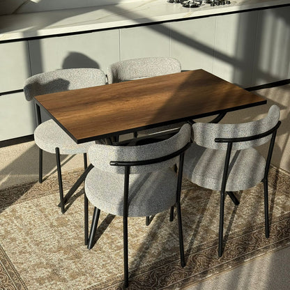 Milo Table & Tina Chairs - Modern Dining Set