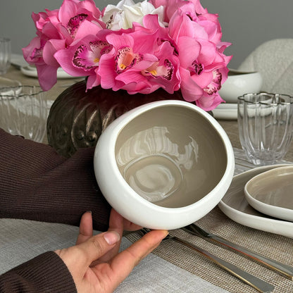 Modern Luxury Two-Tone Ceramic Dinnerware Set