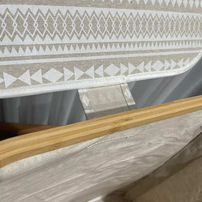 سلة تخزين قماشية بلمسات من الخيزران