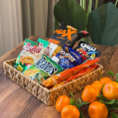 Natural Woven Square Tray & Basket Set