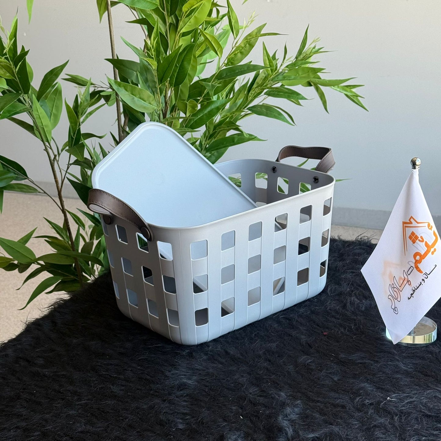 Stackable & Ventilated Design Plastic Storage Baskets With Handles