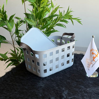 Stackable & Ventilated Design Plastic Storage Baskets With Handles