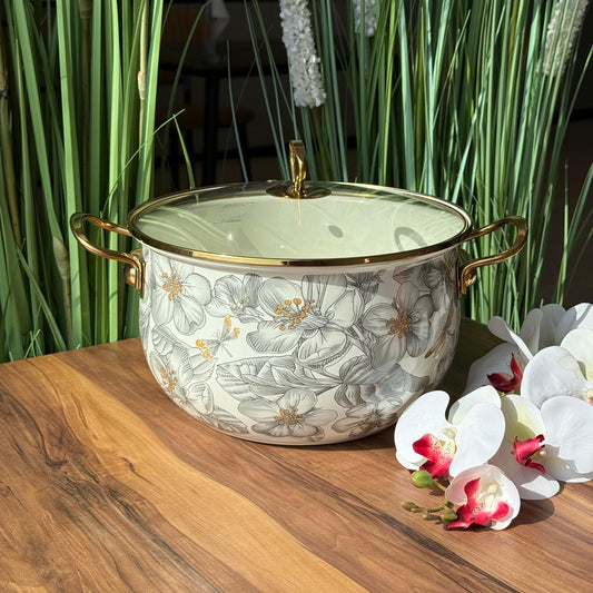 Elegance Floral Enamel Cookware