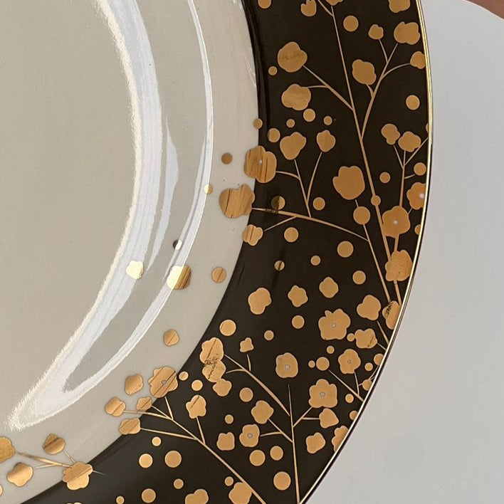 20PCS Golden Floral Dining Tableware Set