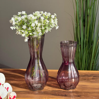 Roselle Curved Glass Vases