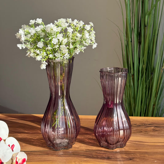 Roselle Curved Glass Vases