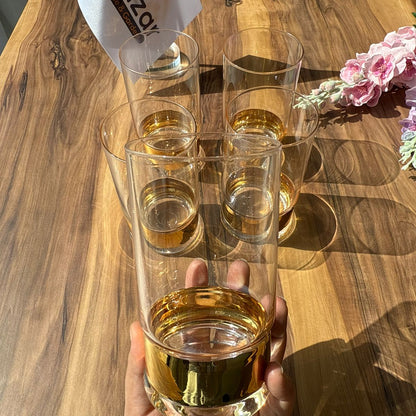 سێتێکی پەرداخى  شيكى بنەمای زێڕین - ٦ پارچە