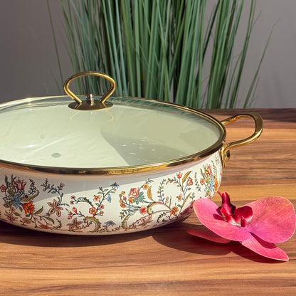 Floral Elegance Collection - Vintage Bloom Cookware - Set Of 3