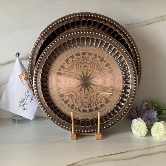 Elegant Metal Serving Tray (Gold / Silver / Bronze)