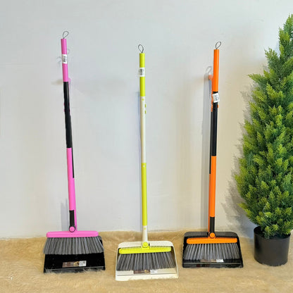 Rotating Broom & Long-Handle Dustpan Set