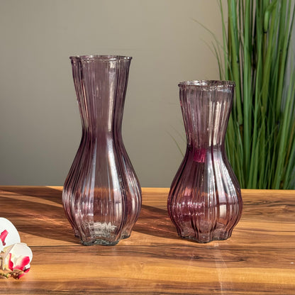 Roselle Curved Glass Vases