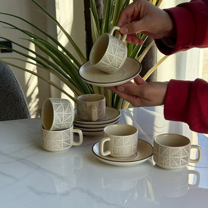 Luxury Modern Coffee Cups & Saucers Set