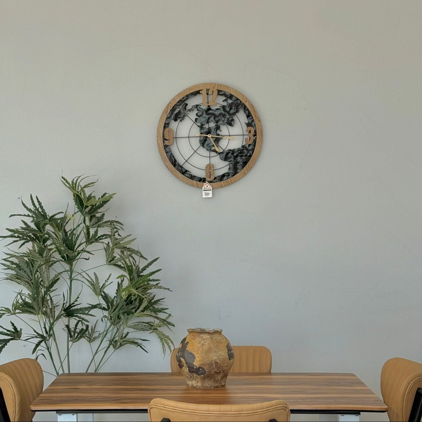 World Map Wall Clock