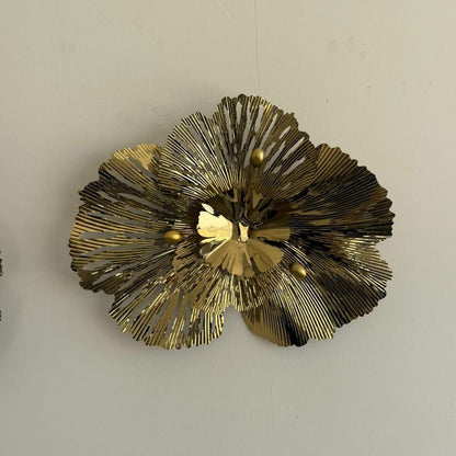 Golden Metal Wall Decorative Flower
