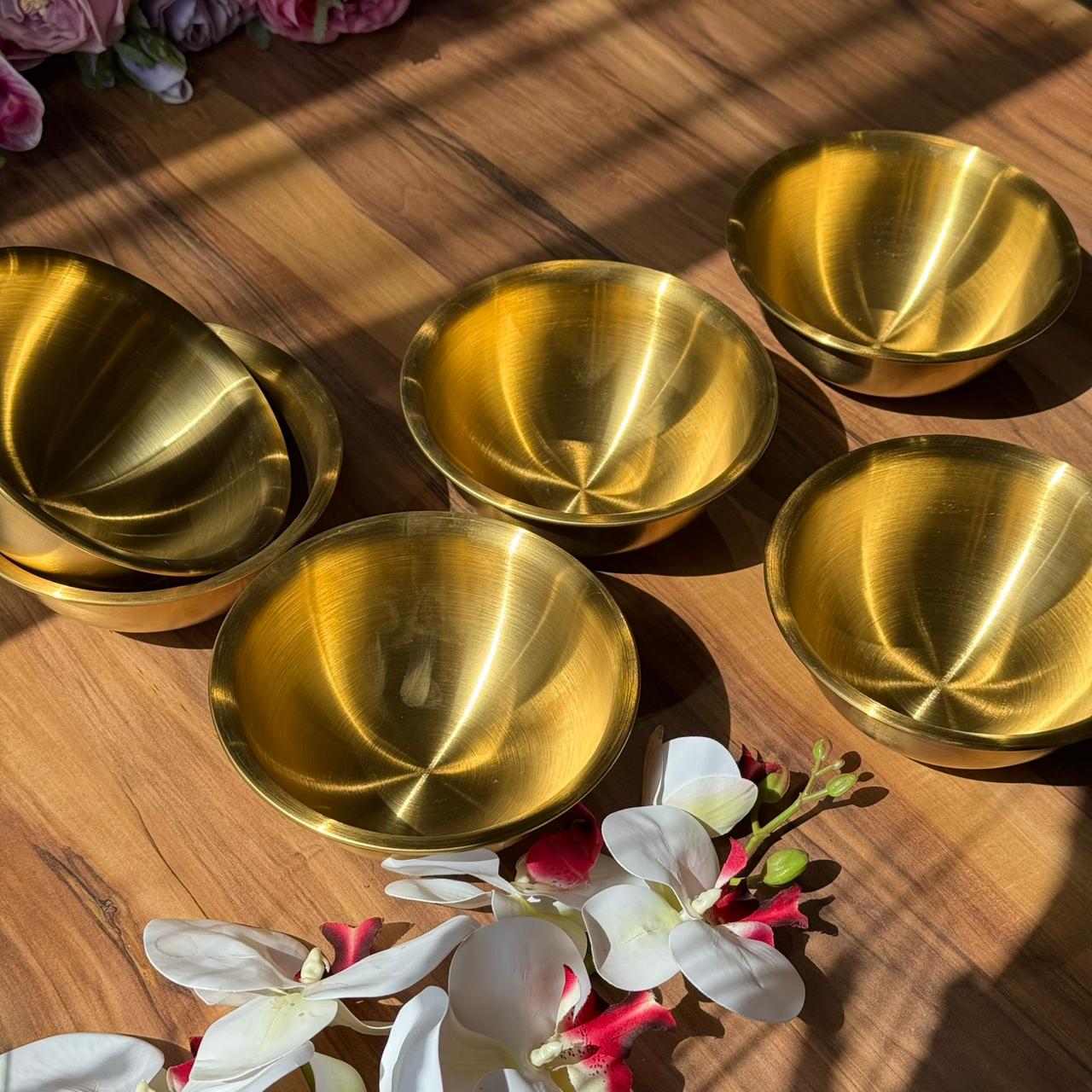 Gold Stainless Steel Dessert Serving Bowls