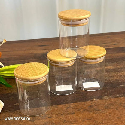 Simple Wooden Lid Storage Jar