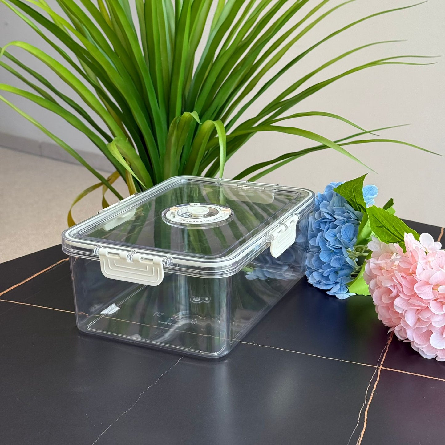 مجموعة حاويات تخزين طعام محكمة الغلق مكونة من 4 قطع - مع قرص لعرض التاريخ