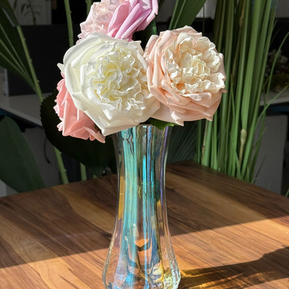 Iridescent Bloom Glass Vase