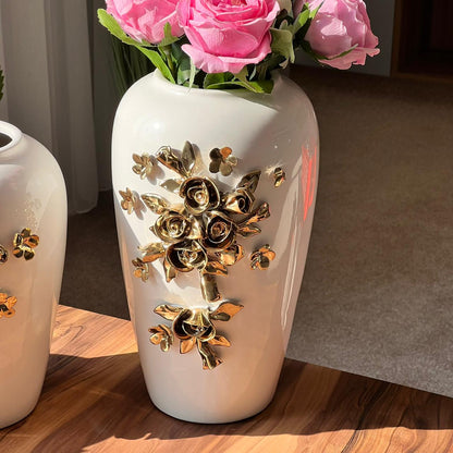 Decorative Golden Flower Vase