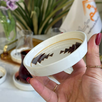 Decorative Saucers & Tea Glass Set