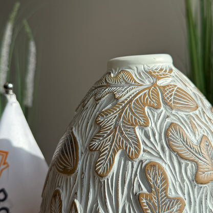 مزهرية سيراميك عتيقة مرسومة يدويًا